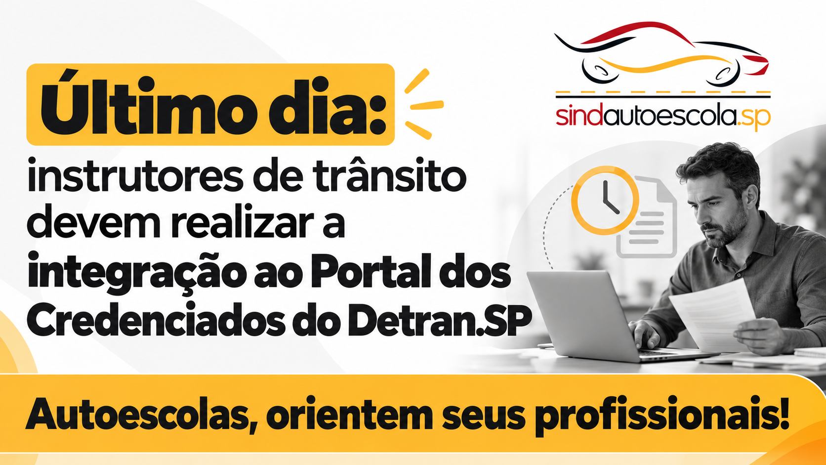 Último dia: instrutores de trânsito devem realizar a integração ao Portal dos Credenciados do Detran.SP