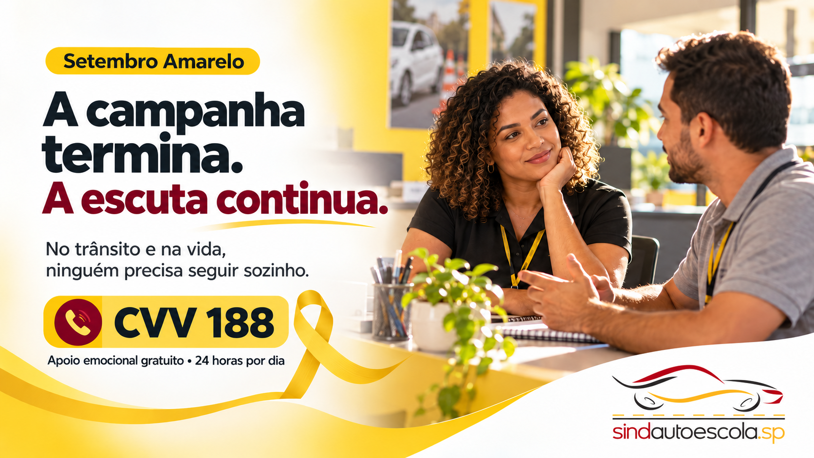 Setembro Amarelo termina, mas a escuta e o cuidado continuam