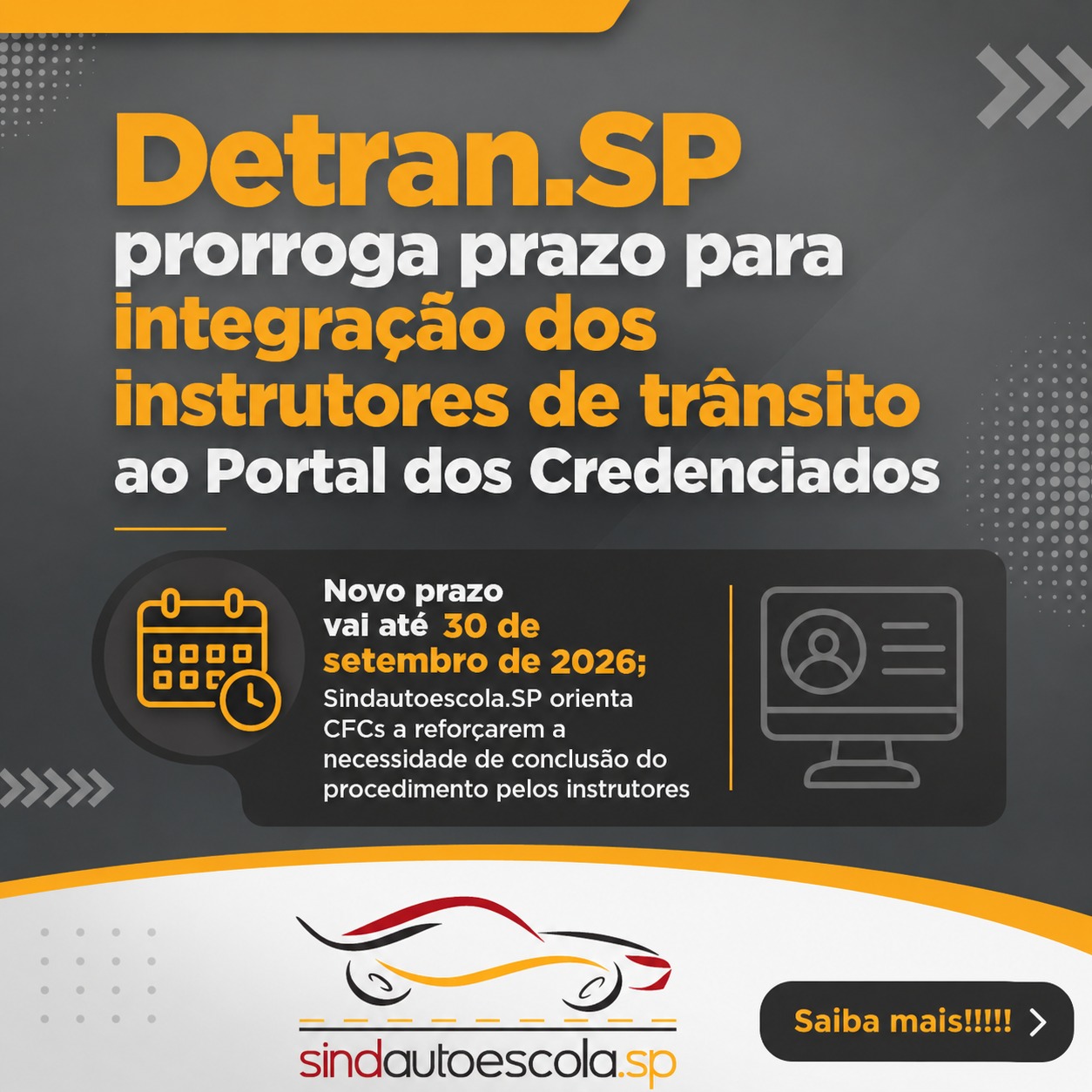 Detran.SP prorroga prazo para integração dos instrutores de trânsito ao Portal dos Credenciados