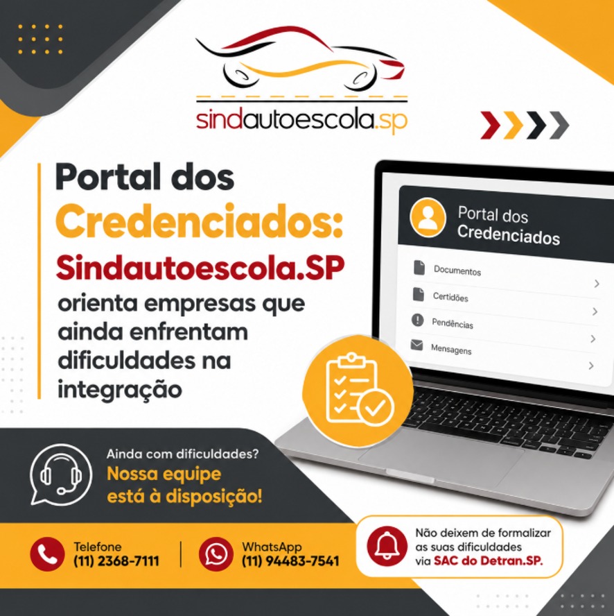 Portal dos Credenciados: Sindautoescola.SP orienta empresas que ainda enfrentam dificuldades na integração