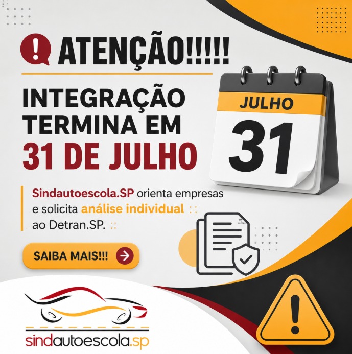 Portal dos Credenciados: prazo para integração termina em 31 de julho; Sindautoescola.SP orienta empresas e solicita análise individual ao Detran.SP